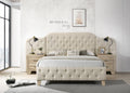 Ranallo Eastern King Bed, Beige Linen Bd01777Ek Beige Linen