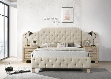 Ranallo Eastern King Bed, Beige Linen Bd01777Ek Beige Linen