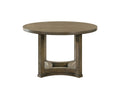 Parfield Round Dining Table, Weathered Oak Finish Dn01809 Oak Wood