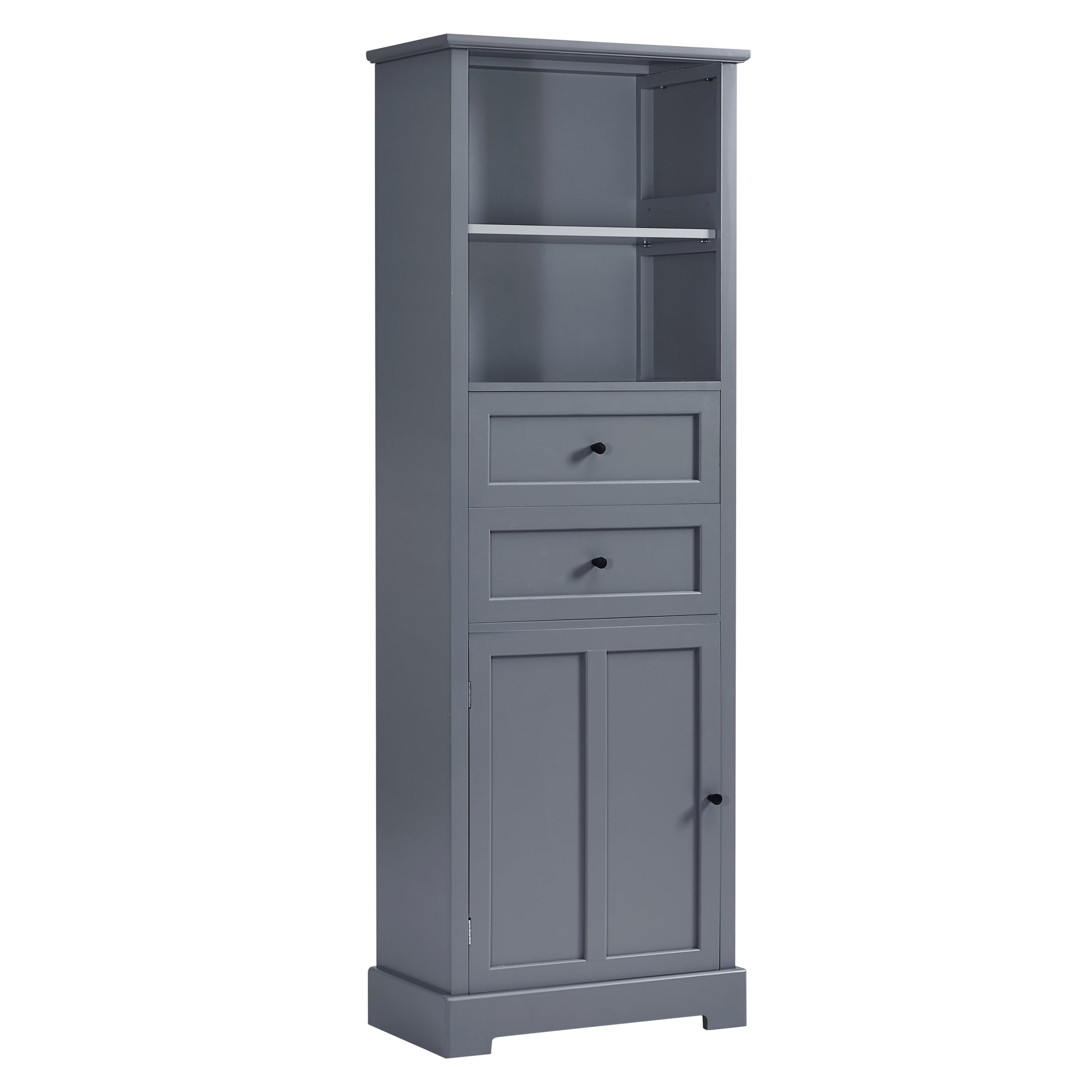 Bathroom Storage Cabinet, Tall Storage Cabinet with grey-mdf