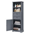 Bathroom Storage Cabinet, Tall Storage Cabinet with grey-mdf