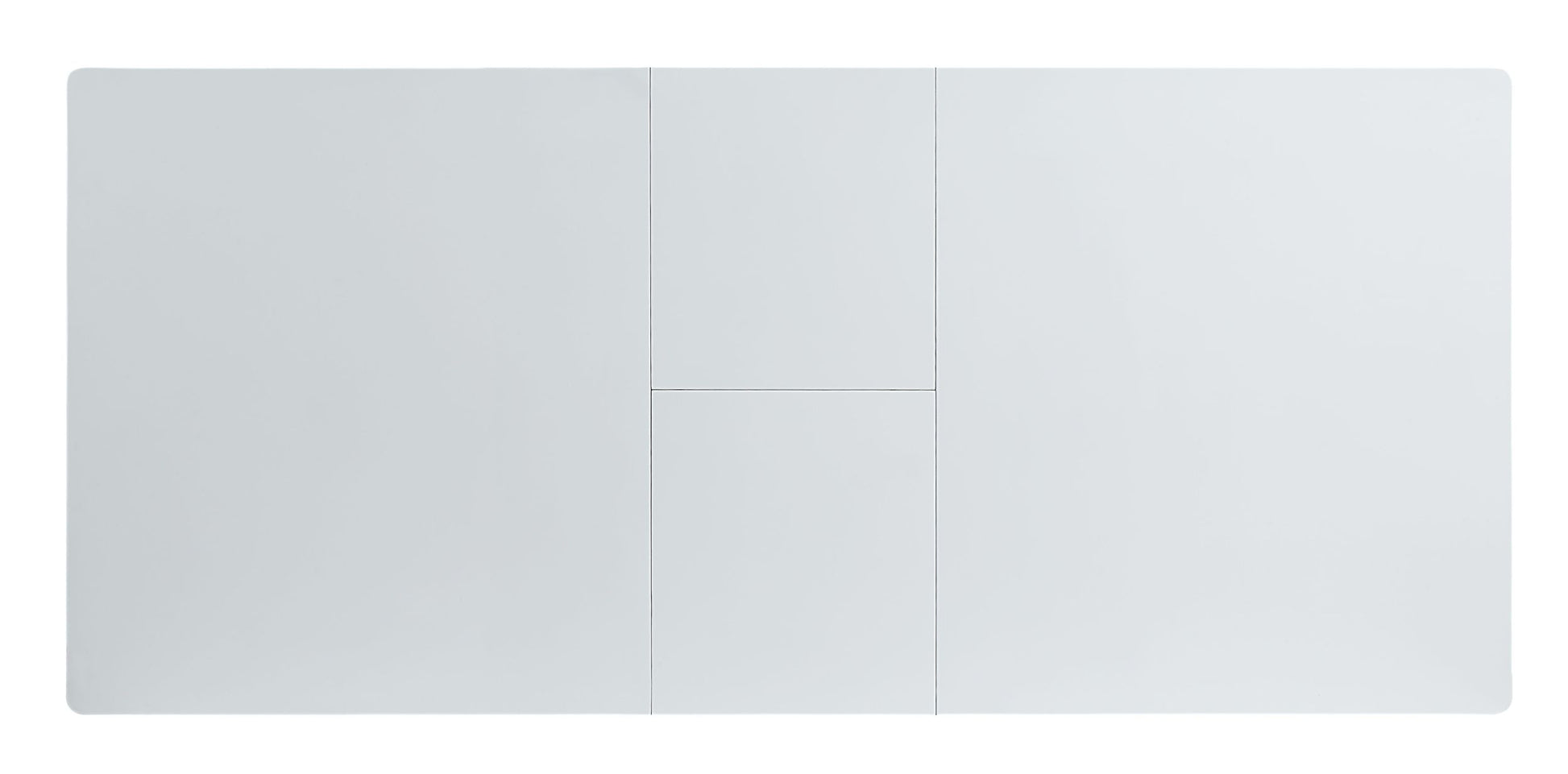 Kameryn Dining Table W Butterfly Leaf, White High Gloss Finish Dn02143 White Mdf Steel