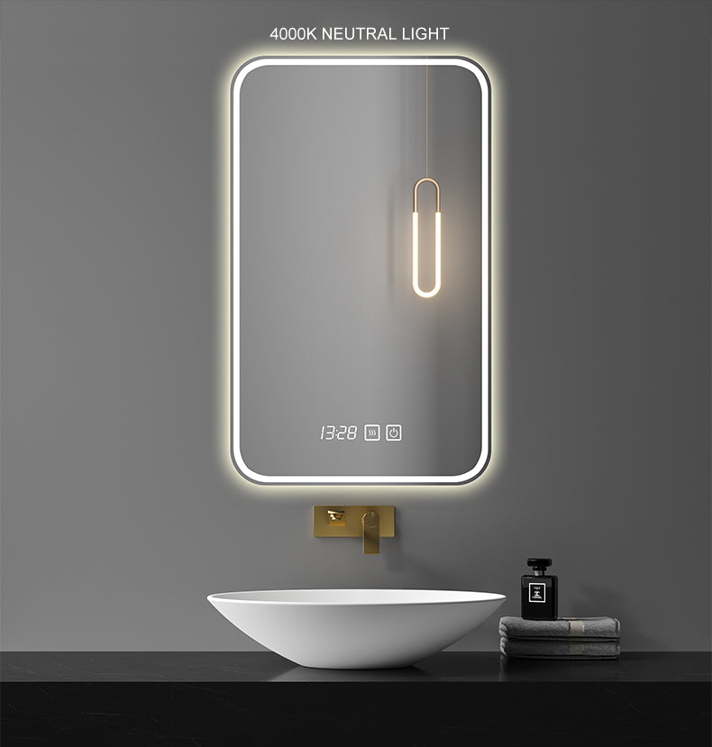 20*28 inch Led Vanity Smart Mirror with time and