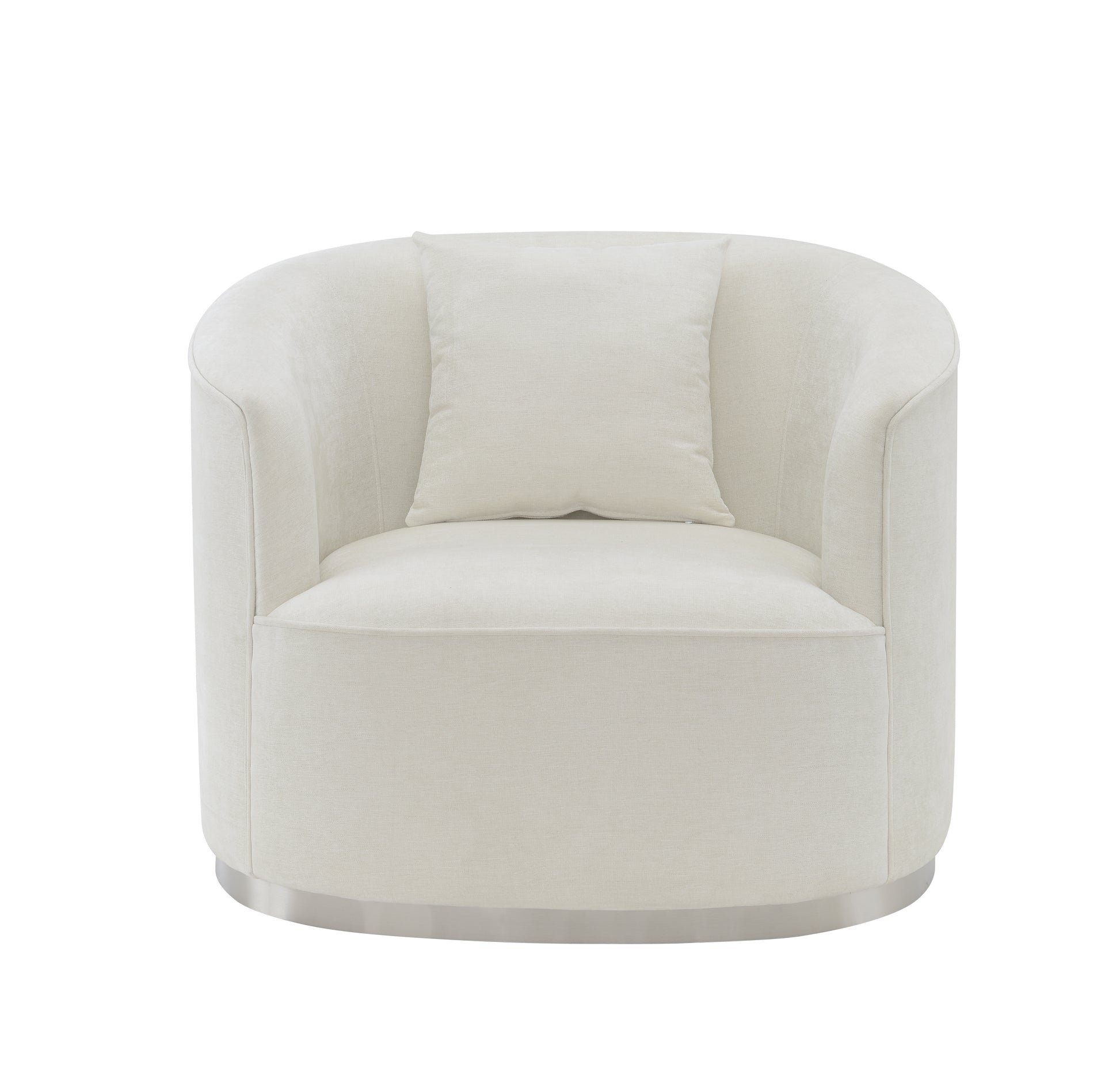 Odette Chair W 1 Pillow, Beige Chenille Lv01919 Beige Chenille