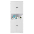 Tall Bathroom Storage Cabinet, Corner Cabinet with white-mdf