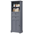 Bathroom Storage Cabinet, Tall Storage Cabinet with grey-mdf