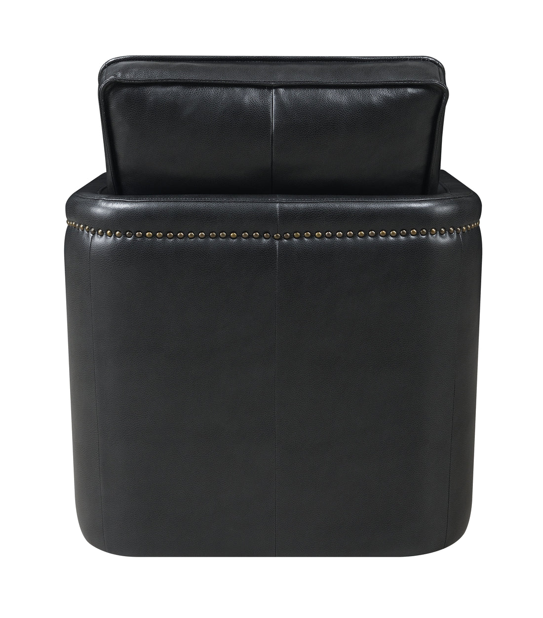 Rocha Accent Chair W Swivel, Black Leather Aire Ac01885 Black Leather