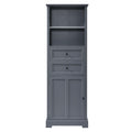 Bathroom Storage Cabinet, Tall Storage Cabinet with grey-mdf