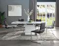 Zlatan Side Chair Set 2 , Gray Velvet & Chrome Finish Dn02235 Gray Velvet