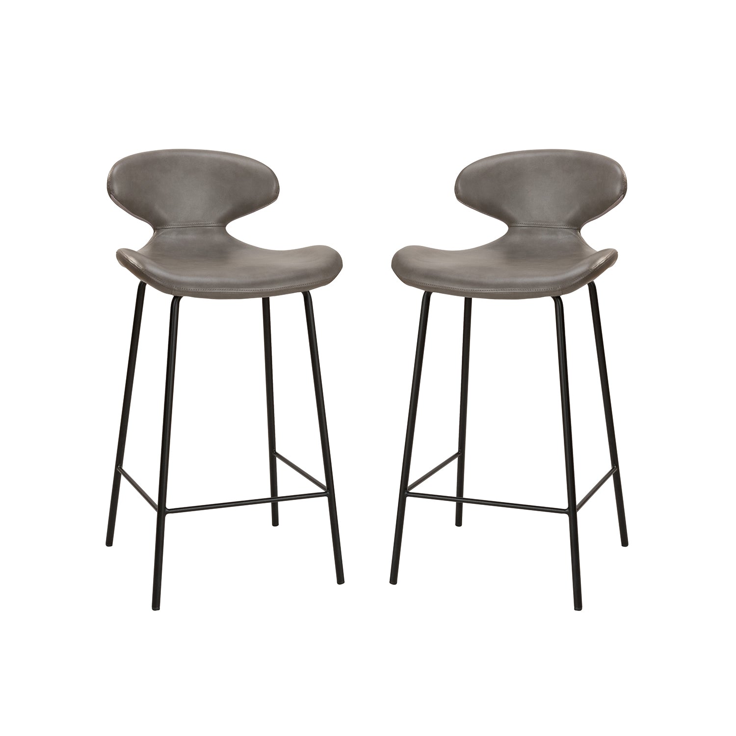 Hassan Counter & Bar Stool,Set Of 2,Grey - Grey