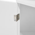 Tall Bathroom Storage Cabinet, Corner Cabinet with white-mdf