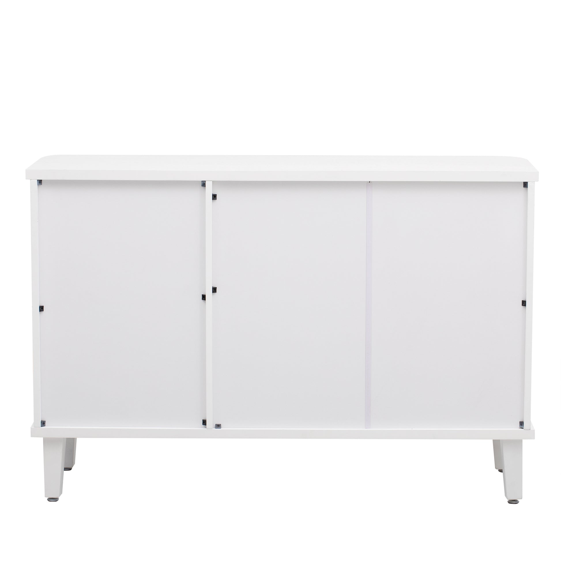 Simple And Atmospheric Solid Wood Veneer Fraxinus Mandschuric Cabinet With Three Fir Doors,Adjustable, Suitable For Study, Corridors,And Entrances. 1 2 Shelves White Mdf