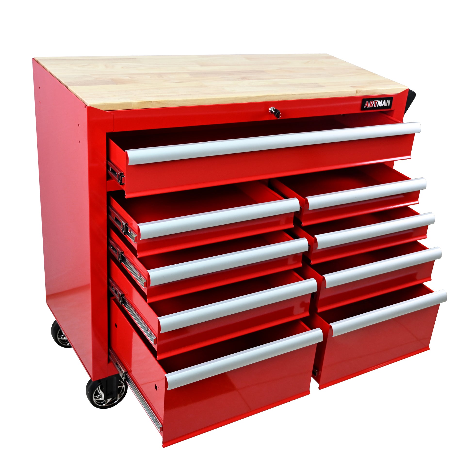 9 Drawers Multifunctional Tool Cart With Wheels