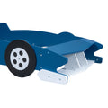 Twin Size Race Car Shaped Platform Bed With Wheels,Blue Blue Plywood