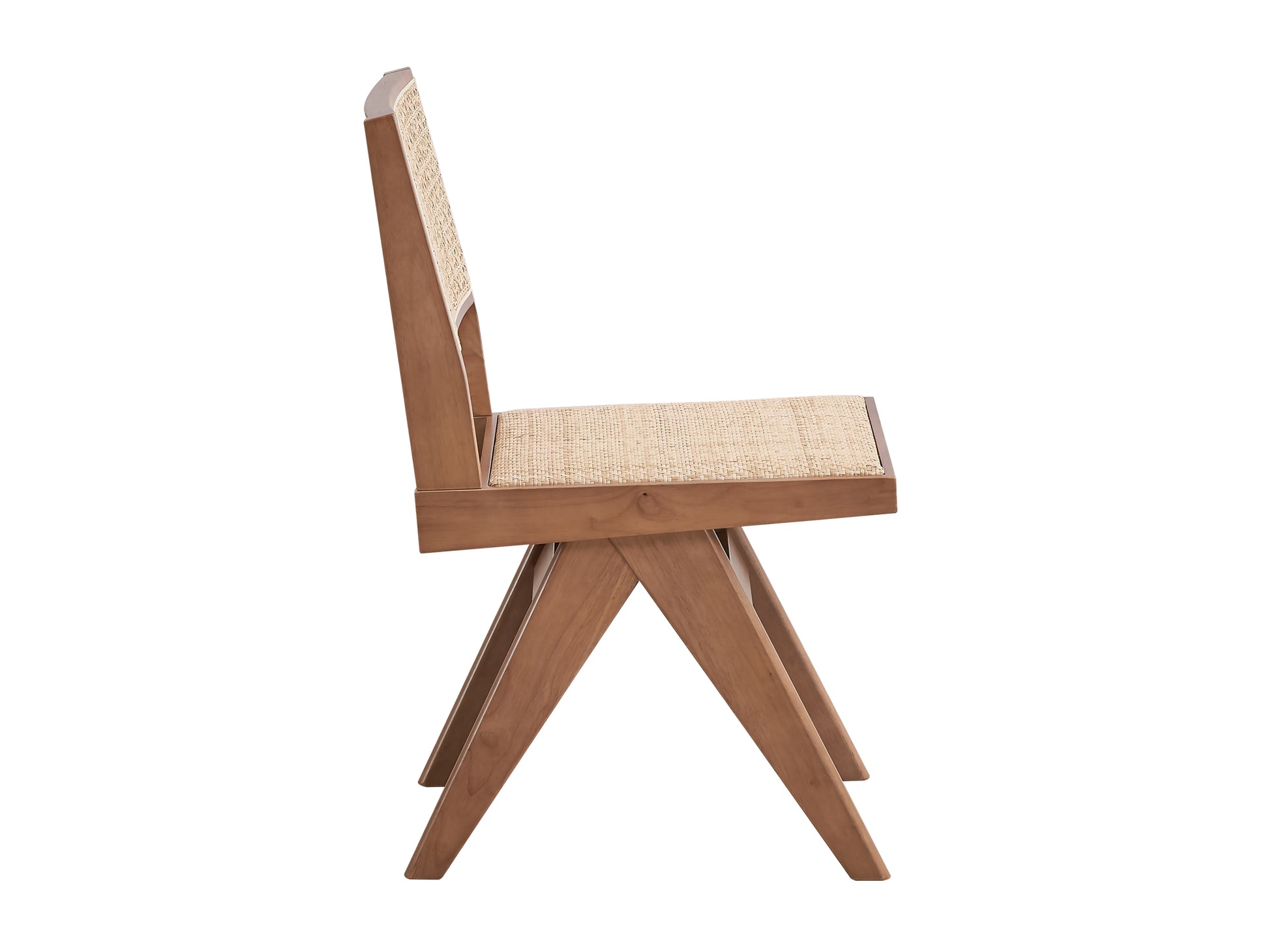 Velentina Side Chair Set 2 , Rattan & Natural Finish Dn02372 Rattan Wood