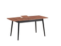 Lanae Dining Table, Natural & Black Finish Dn02364 Natural Black Wood