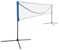 Portable Large Volleyball Net Badminton Net With Carrying Bag Stand Frame 17Ft Black Iron