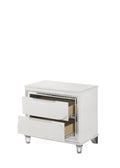 Tarian Nightstand, Pearl White Finish Bd02318 White Wood