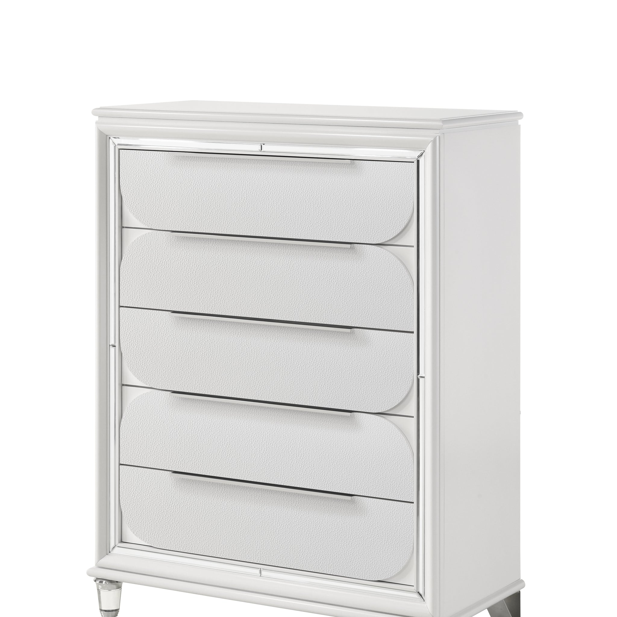 Tarian Chest, Pearl White Finish Bd02321 White Wood