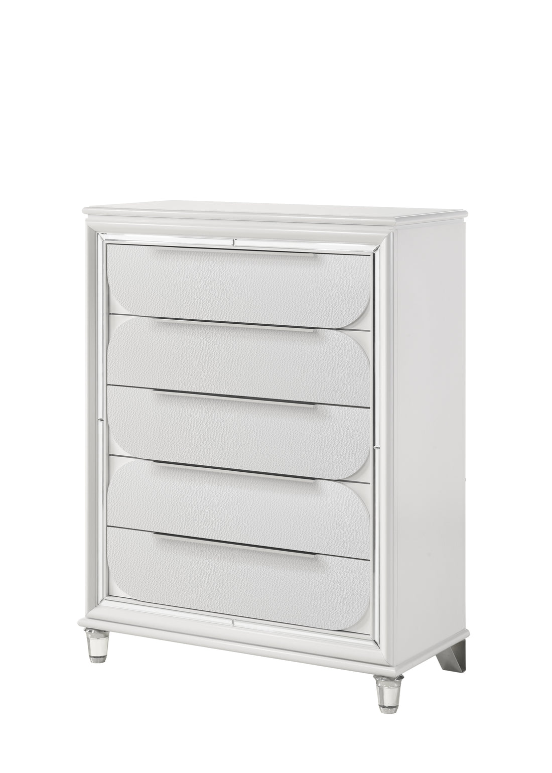 Tarian Chest, Pearl White Finish Bd02321 White Wood