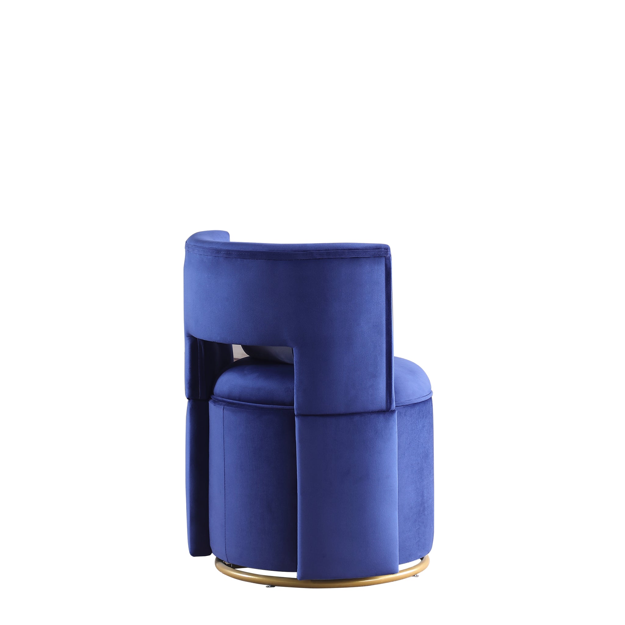 360 Swivel Accent Chair with Storage Function, Velvet blue-velvet