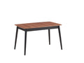 Lanae Dining Table, Natural & Black Finish Dn02364 Natural Black Wood