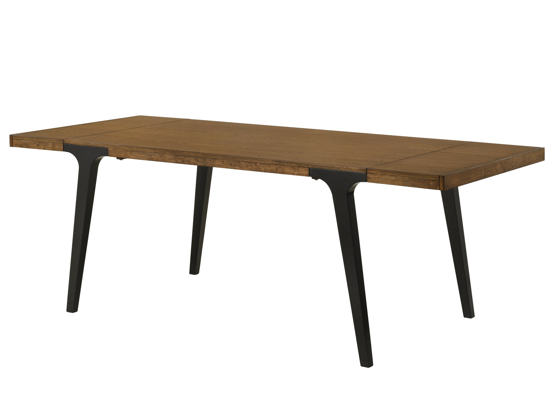Hillary Dining Table, Walnut & Black Finish Dn02305 Walnut Wood