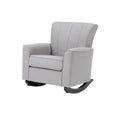 Denzell Rocking Chair, Gray Linen Ac02185 Gray Linen