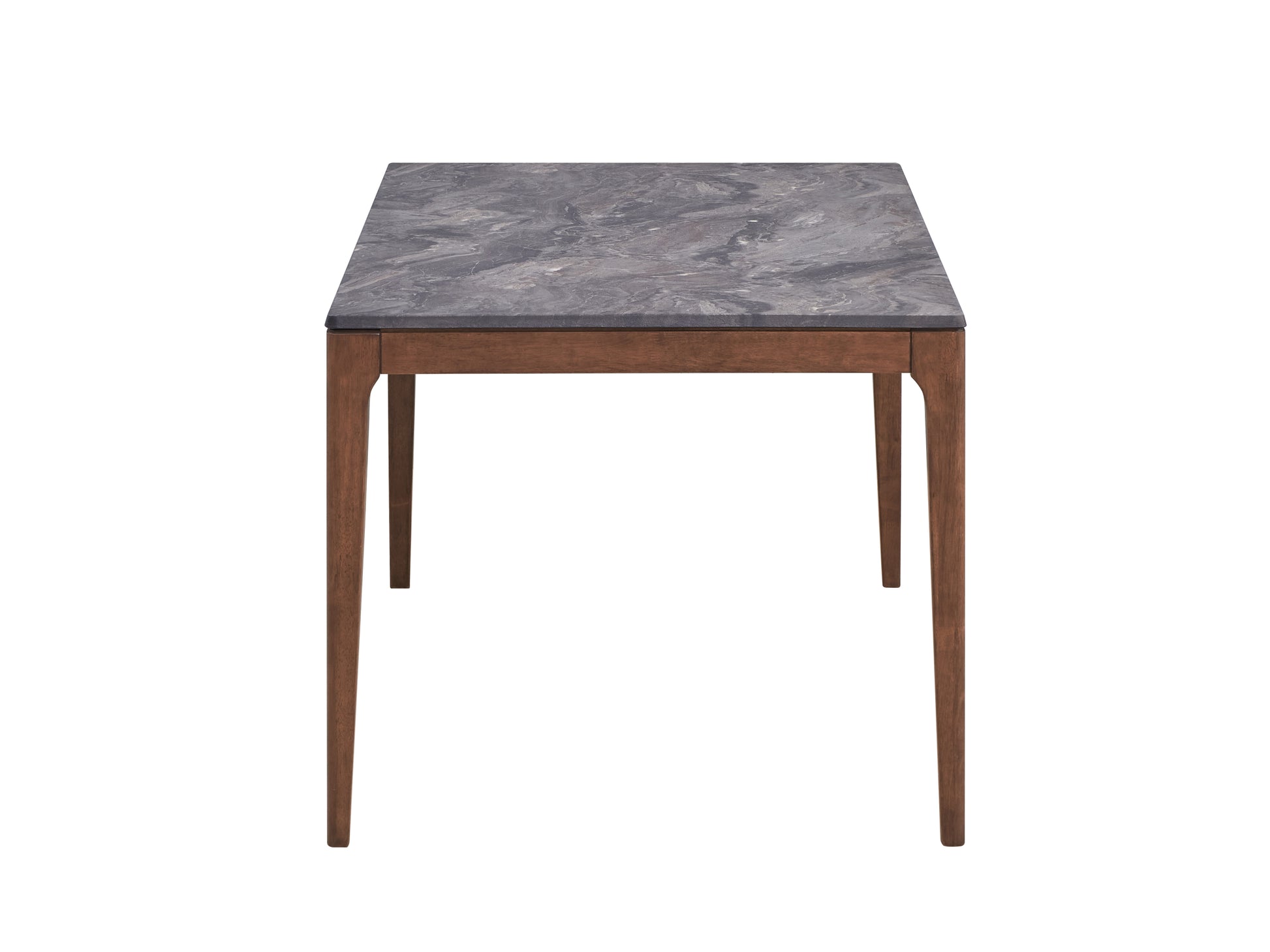 Bevis Dining Table, Stone & Walnut Finish Dn02312 Stone Gray Wood