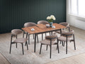 Lanae Dining Table, Natural & Black Finish Dn02364 Natural Black Wood