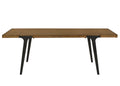 Hillary Dining Table, Walnut & Black Finish Dn02305 Walnut Wood