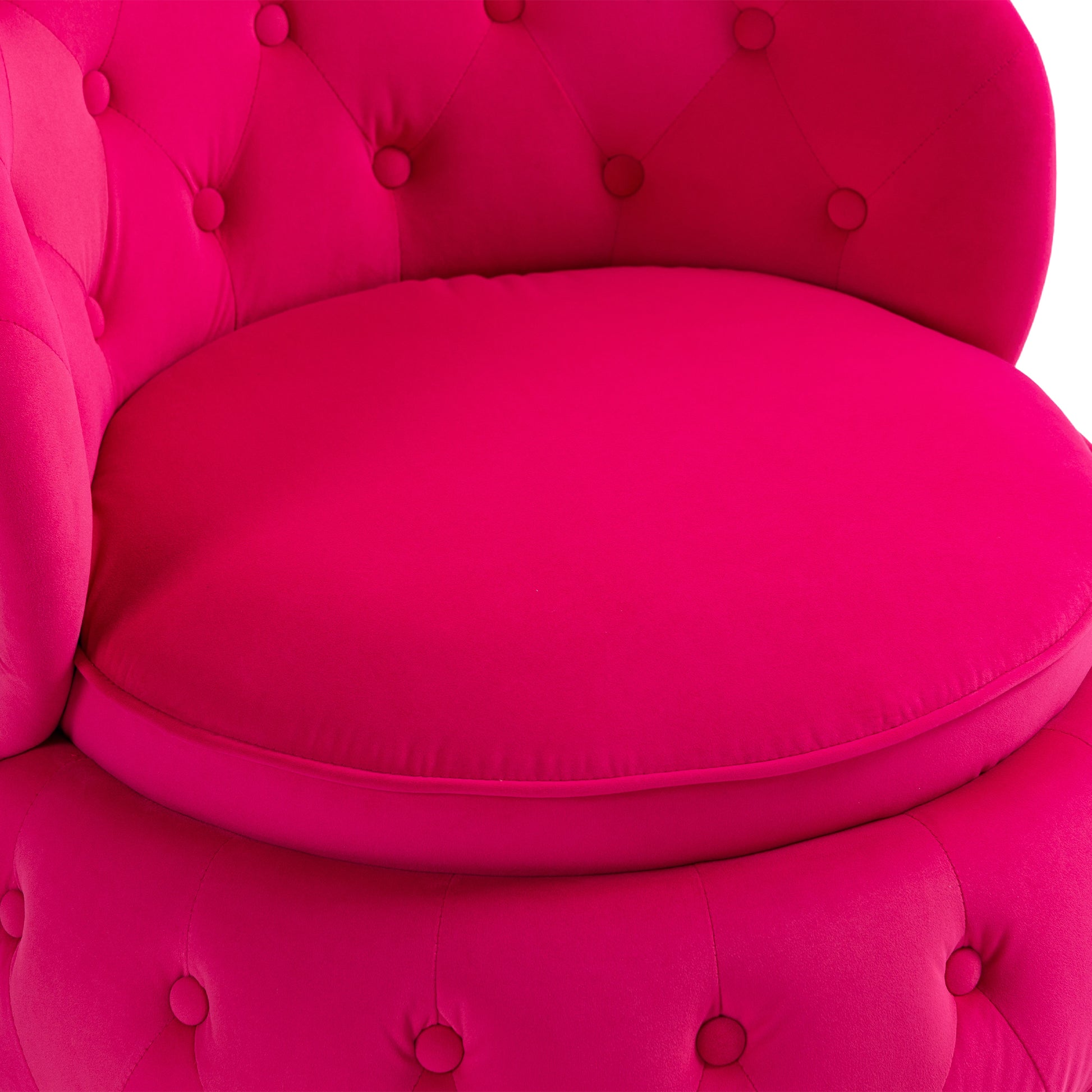360 Degree Swivel Cuddle Barrel Accent Storage Chairs, Round Armchairs With Wide Upholstered, Fluffy Velvet Fabric Chair For Living Room, Bedroom, Office, Waiting Rooms Red Primary Living Space Foam Velvet