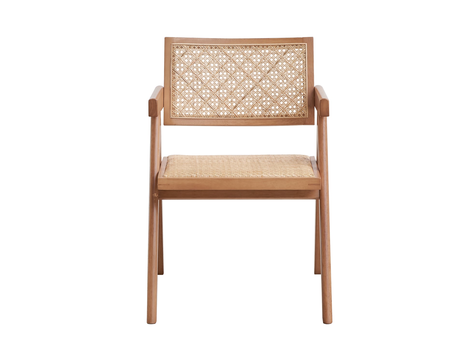 Velentina Arm Chair Set 2 , Rattan & Natural Finish Dn02373 Rattan Wood