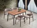 Lanae Dining Table, Natural & Black Finish Dn02364 Natural Black Wood