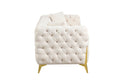 Contempo Modern Style Chair Made With Wood In Cream Cream Primary Living Space Contemporary Faux Fur Wood