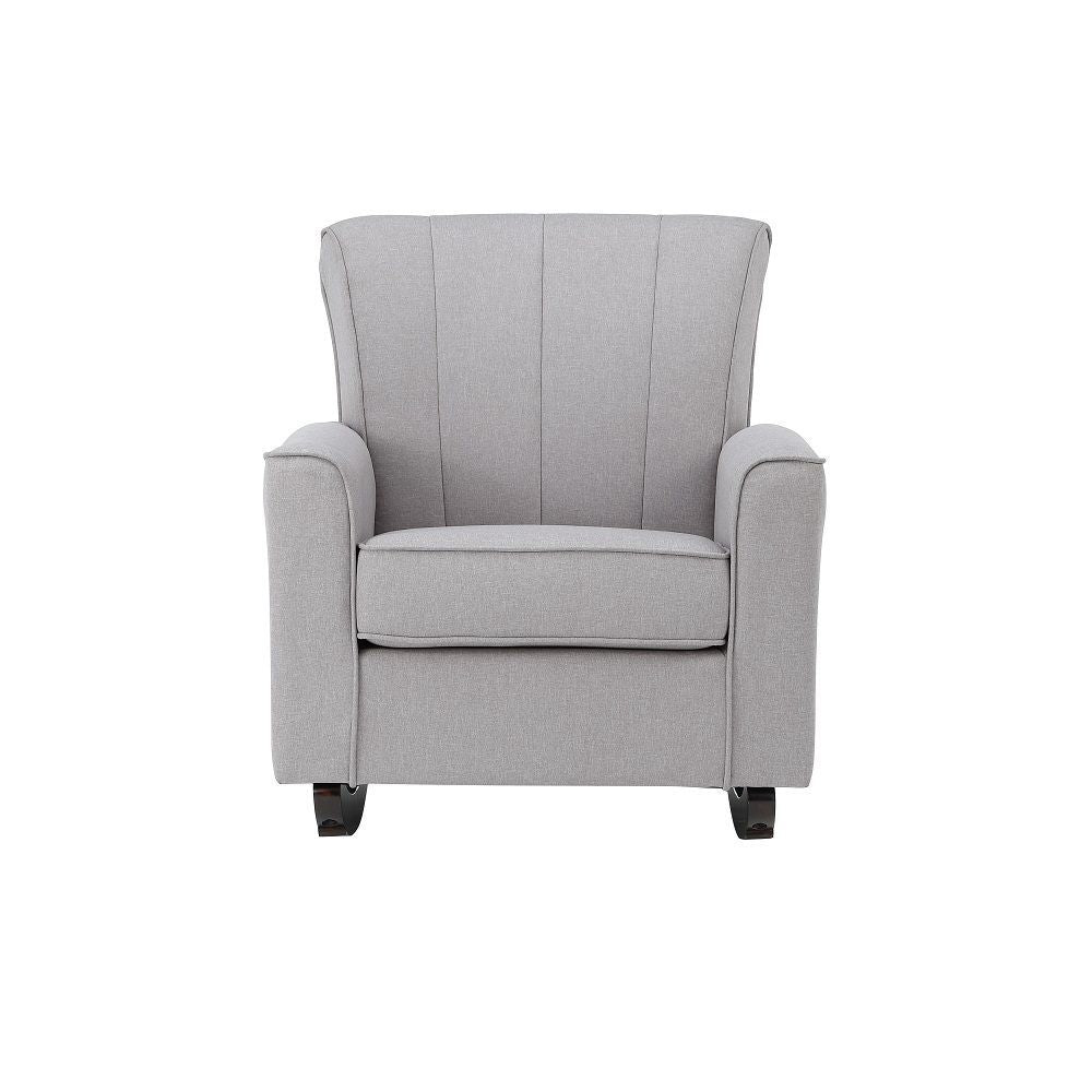 Acme Denzell Rocking Chair, Gray Linen Ac02185