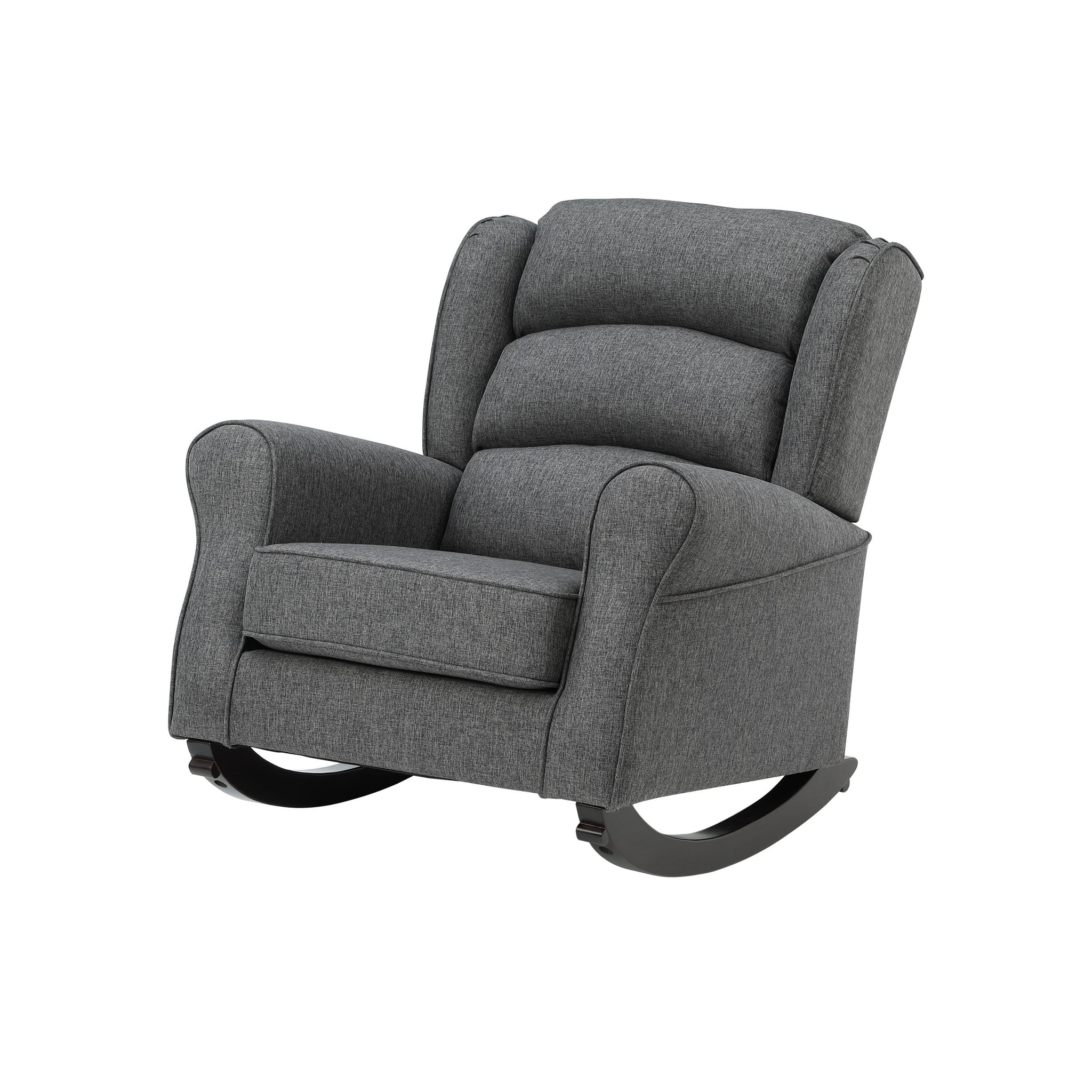 Acme Fabien Rocking Chair, Gray Fabric Ac02183
