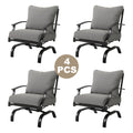 Metal Outdoor Rocking Chair Set of 4 yes-rocker & glider-grey-weather resistant