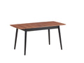 Lanae Dining Table, Natural & Black Finish Dn02364 Natural Black Wood