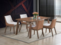 Ginny Dining Table, Walnut Finish Dn02307 Walnut Wood