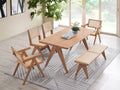 Velentina Arm Chair Set 2 , Rattan & Natural Finish Dn02373 Rattan Wood