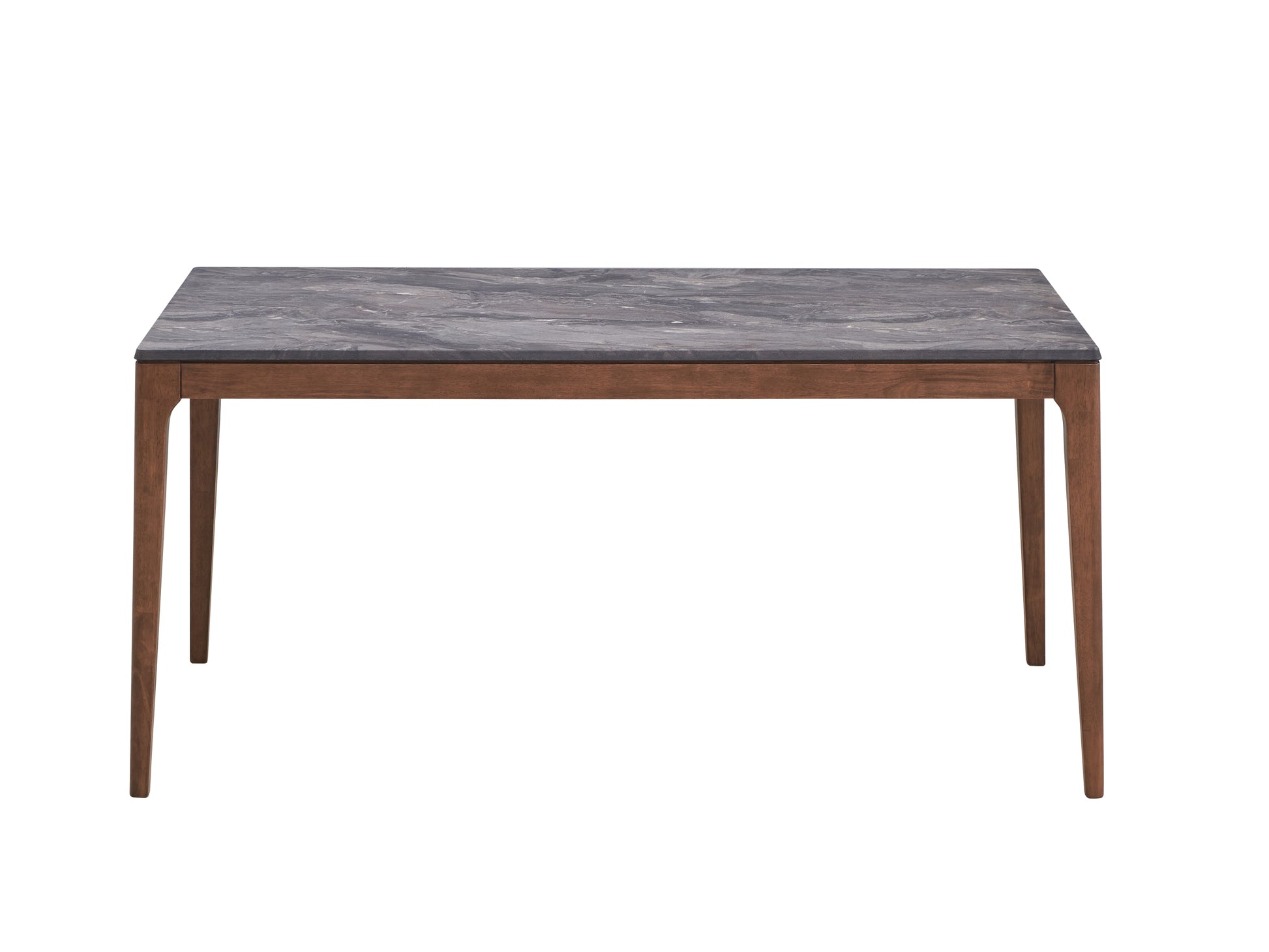 Bevis Dining Table, Stone & Walnut Finish Dn02312 Stone Gray Wood