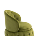 360 Degree Swivel Cuddle Barrel Accent Storage Chairs, Round Armchairs With Wide Upholstered, Fluffy Velvet Fabric Chair For Living Room, Bedroom, Office, Waiting Rooms Olive Green Primary Living Space Foam Velvet