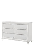 Tarian Dresser, Pearl White Finish Bd02320 White Wood