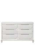 Tarian Dresser, Pearl White Finish Bd02320 White Wood