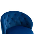 360 Degree Swivel Cuddle Barrel Accent Storage Chairs, Round Armchairs With Wide Upholstered, Fluffy Velvet Fabric Chair For Living Room, Bedroom, Office, Waiting Rooms Navy Primary Living Space Foam Velvet