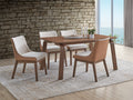 Ginny Dining Table, Walnut Finish Dn02307 Walnut Wood