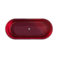 67 inch Clear cherry red solid surface bathtub