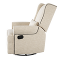 Swivel Upholstered Rocking Chair Glider Recliner