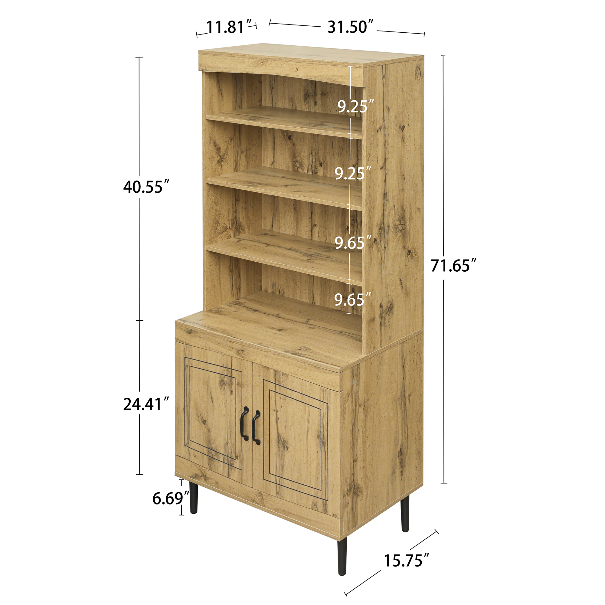 72" Kitchen Pantry Cabinet, Tall Storage Cabinet